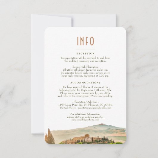 Bindtussenvoegsel INFO en details Toscane Kaart (Voorkant)