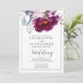 Binduitingen van het Rode Violet Floral Botanical  Kaart (Staand voorkant)