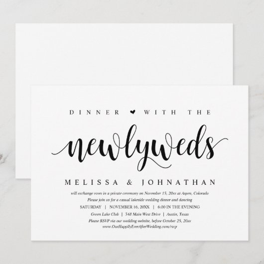 Binduitloper, diner met de Passen getrouwd Kaart (Voorkant / Achterkant)