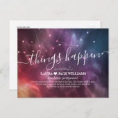 Binduitstel Er gebeurt een galaxy Nebula Aankondigingskaart (Voorkant / Achterkant)