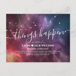 Binduitstel Er gebeurt een galaxy Nebula Aankondigingskaart