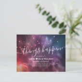 Binduitstel Er gebeurt een galaxy Nebula Aankondigingskaart (Staand voorkant)