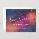 Binduitstel Er gebeurt een galaxy Nebula Aankondigingskaart (Voorkant / Achterkant)