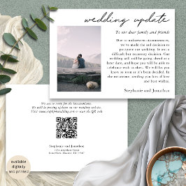 Binduitstel Foto update modern script Aankondiging