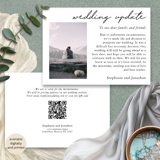 Binduitstel Foto update modern script Aankondiging