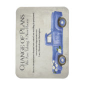 Bindverandering van plannen Blauwe vrachtwagen Magneet (Verticaal)