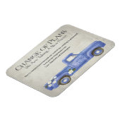 Bindverandering van plannen Blauwe vrachtwagen Magneet (Linkerzijde)