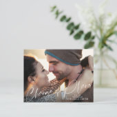 Bindverandering van plannen Moderne Script-foto Briefkaart (Staand voorkant)