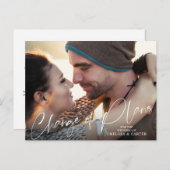 Bindverandering van plannen Moderne Script-foto Briefkaart (Voorkant / Achterkant)