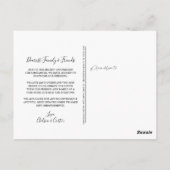 Bindverandering van plannen Moderne Script-foto Briefkaart (Achterkant)