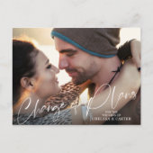 Bindverandering van plannen Moderne Script-foto Briefkaart (Voorkant)