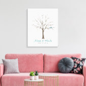 Bindvingerafdrukstructuur - Klassieke Tortelduifje Canvas Afdruk (Insitu (Woonkamer))