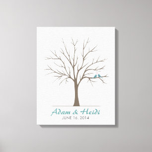 Bindvingerafdrukstructuur - Klassieke Tortelduifje Canvas Afdruk