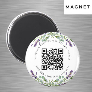 Bindwebsite QR code details rsvp lavender Magneet