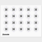 Bindwebsite QR code details rsvp violet white Ronde Sticker (Vel)