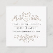 Bindwebsite QR code hartblad monogram Informatiekaartje (Voorkant)