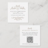 Bindwebsite QR code hartblad monogram Informatiekaartje (Voorkant / Achterkant)