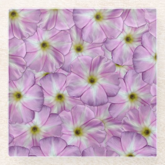 Bindweed Seamless Pattern Glazen Onderzetter (Voorkant)