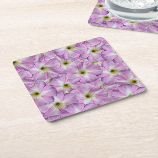 Bindweed Seamless Pattern Kartonnen Onderzetters (Schuin)