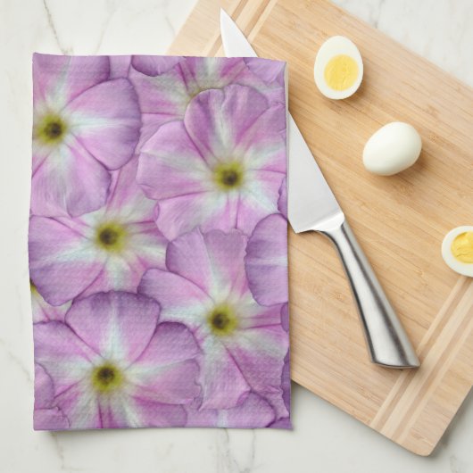 Bindweed Seamless Pattern Theedoek (Quarter Fold)