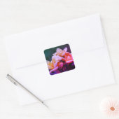 Bindwortels Floral Vierkante Sticker (Envelop)