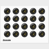 Bindzegels in Gold Letter R Ronde Sticker (Vel)