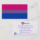 BiNet USA Bisexual Visitekaartje (Voorkant / Achterkant)