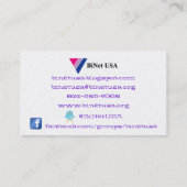 BiNet USA Bisexual Visitekaartje (Achterkant)