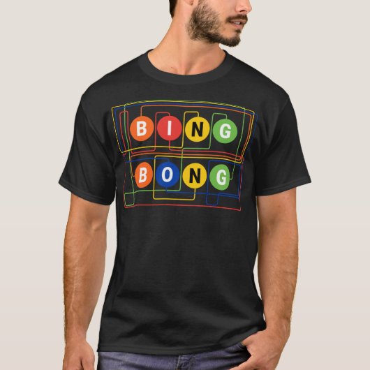 Bing Bong NYC Funny Subway Sound Mannen Vrouwen jo T-shirt (Voorkant)