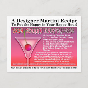 Bing Cherry Daiquiri Martini Recipe Briefkaart