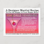 Bing Cherry Daiquiri Martini Recipe Briefkaart (Voorkant)