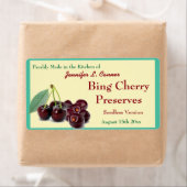 Bing Cherry Jam or Preservation II Inblikken Jar Etiket (Insitu)