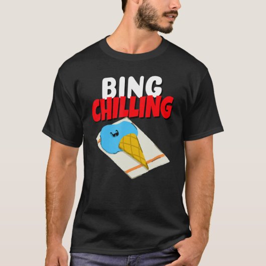 Bing Chilling Ice Cream Meme Smelting Ice Cream Co T-shirt (Voorkant)