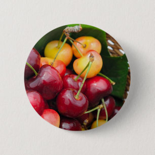 Bing en Rainier Cherries Ronde Button 5,7 Cm