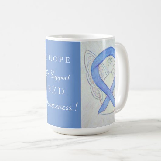 Binge Eetstoornis Bewustmaking Ribbon Angel Mok (Voorkant rechts)