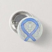 Binge Eetstoornis Bewustmaking Ribbon Angel Pin Ronde Button 3,2 Cm (Voorkant /achterkant)