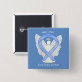 Binge Eetstoornis Bewustmaking Ribbon Angel Pin Vierkante Button 5,1 Cm (Voorkant /achterkant)