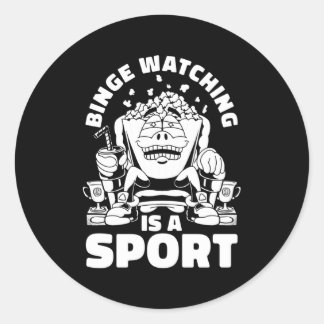 Binge kijken tv-programma's Show serie films Ronde Sticker