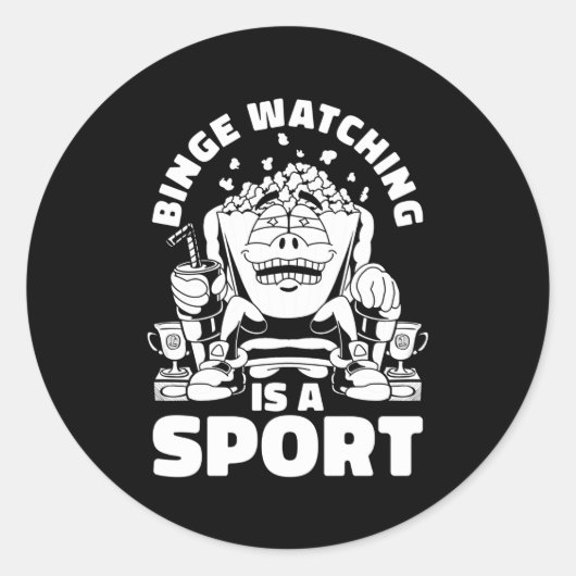 Binge kijken tv-programma's Show serie films Ronde Sticker (Voorkant)