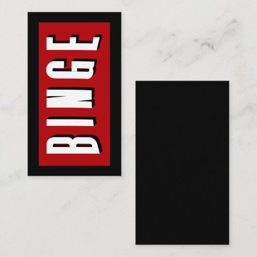 Binge-reeks Flix Visitekaartje (Voorkant / Achterkant)