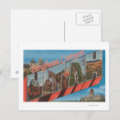 Bingham Canyon, Utah - Grote lettertjes Briefkaart (Voorkant / Achterkant)
