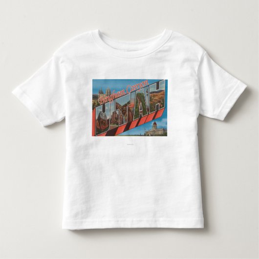 Bingham Canyon, Utah - Grote lettertjes Kinder Shirts (Voorkant)