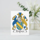 Bingham Family Crest Briefkaart (Staand voorkant)