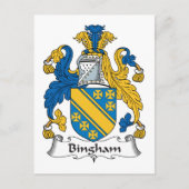 Bingham Family Crest Briefkaart (Voorkant)