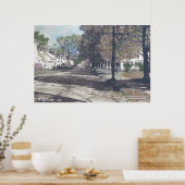Bingham, Maine - Herfst Scene op Main Street Poster (Keuken)