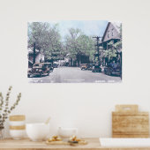 Bingham Maine - Main Street met Old Cars Poster (Keuken)