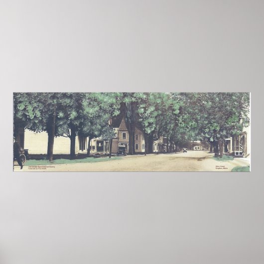 Bingham, Maine - Main Street Uitzicht Poster (Voorkant)