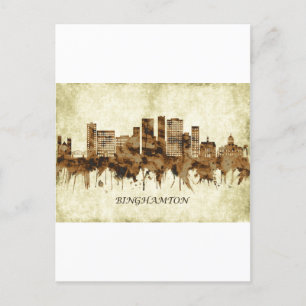 Binghamton New York Cityscape Feestdagenkaart