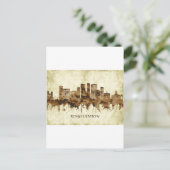Binghamton New York Cityscape Feestdagenkaart (Staand voorkant)