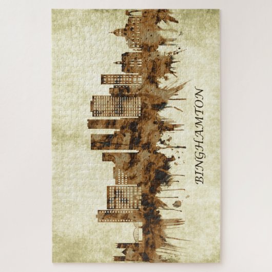 Binghamton New York Cityscape Legpuzzel (Verticaal)